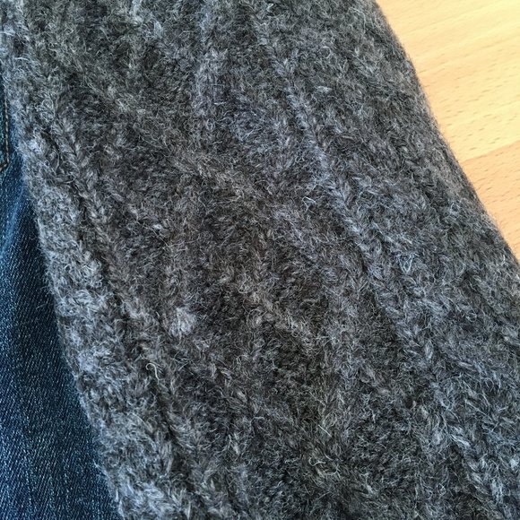 Silver Jeans Co Denim Jean Jacket Knitted Sweater - Picture 3 of 6